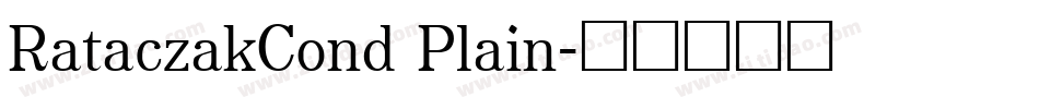 RataczakCond Plain字体转换